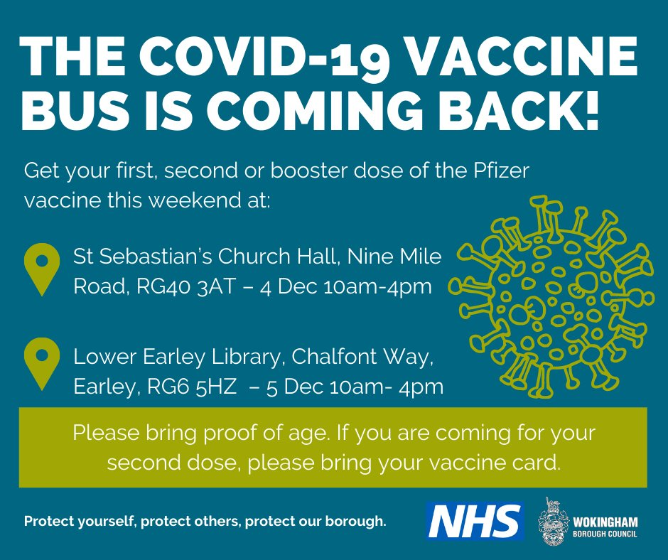 The Vaccine Bus is Coming to Town – Sunday 5th December – Earley Town ...